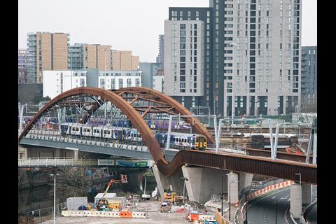 Passenger services began using Manchester’s Ordsall Chord on December 10 (Photo: Tony Miles).